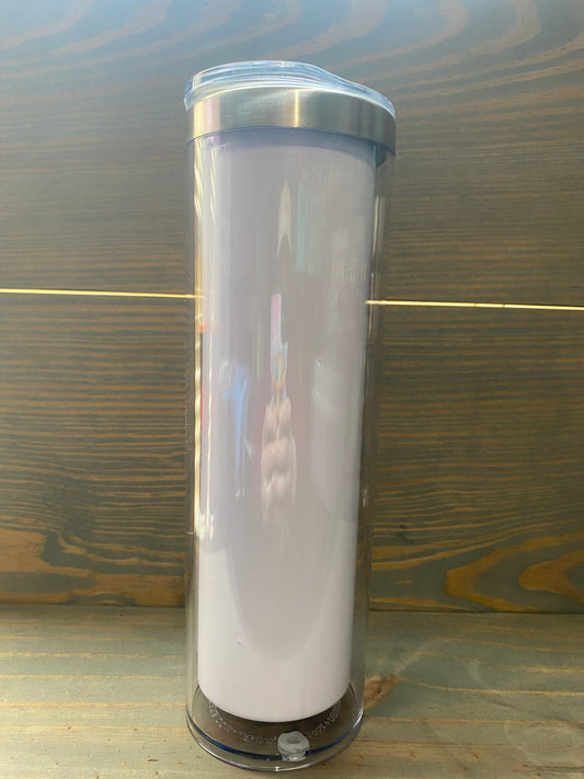 ❄️✨ Custom 20 oz Stainless Steel Snowglobe Tumblers ✨❄️ without handle