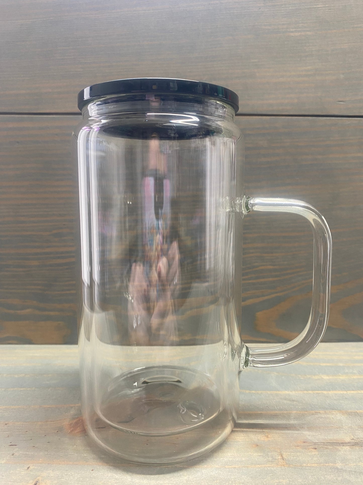 16 oz Glass Snowglobe with handle