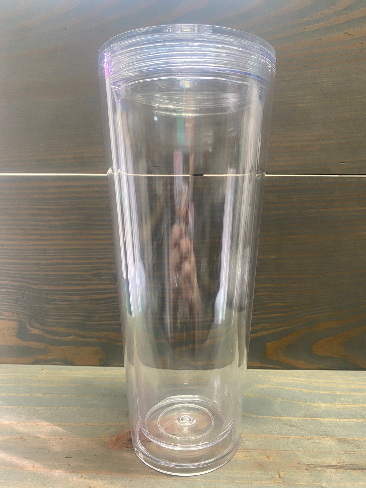 24 oz arcylic snowglobe Tumbler