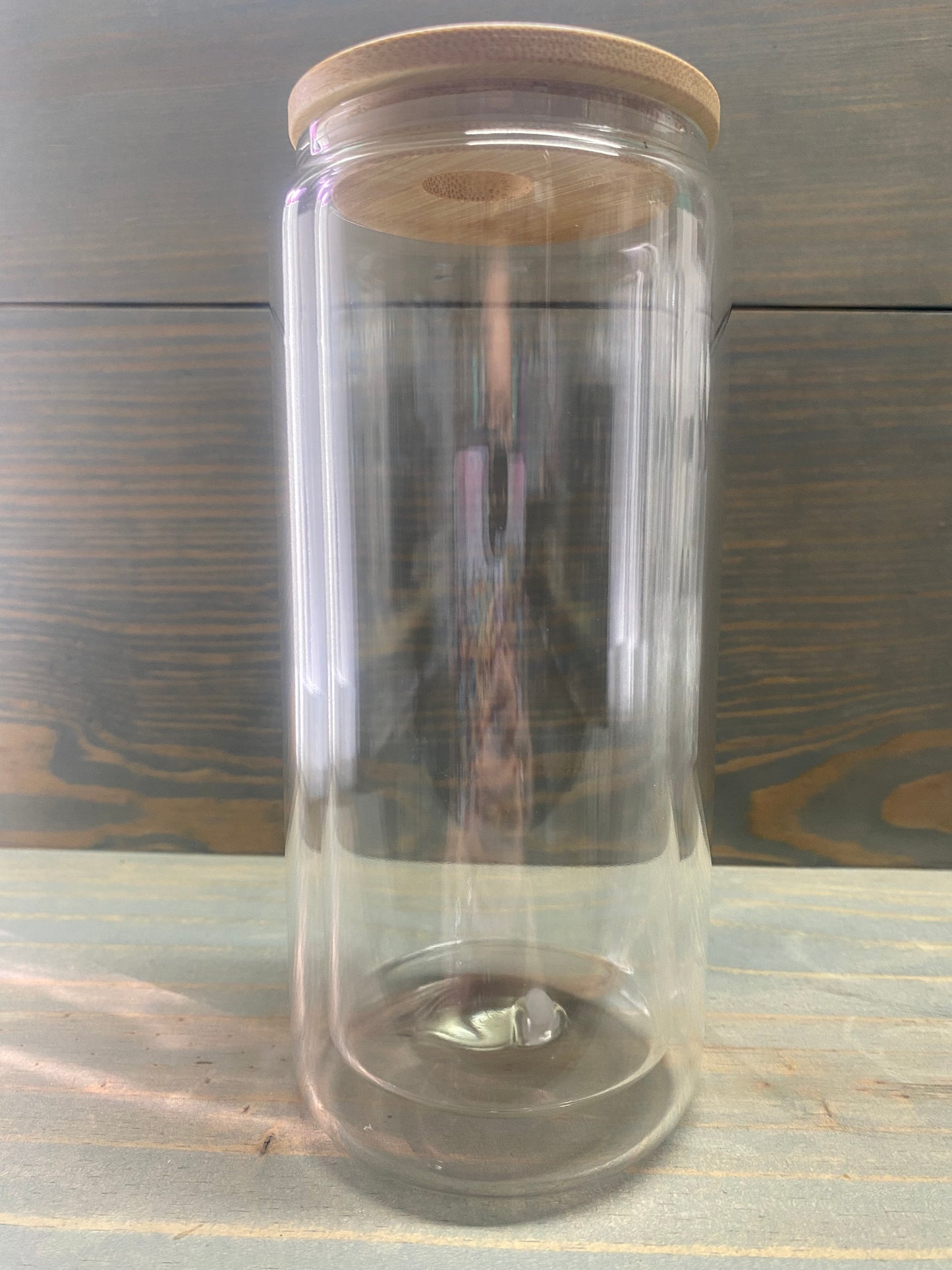 16 oz glass snowglobe tumbler