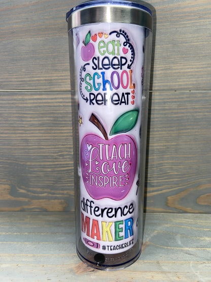 ❄️✨ Ready-to-Fill 20 oz Snowglobe Tumblers! ✨❄️without handle