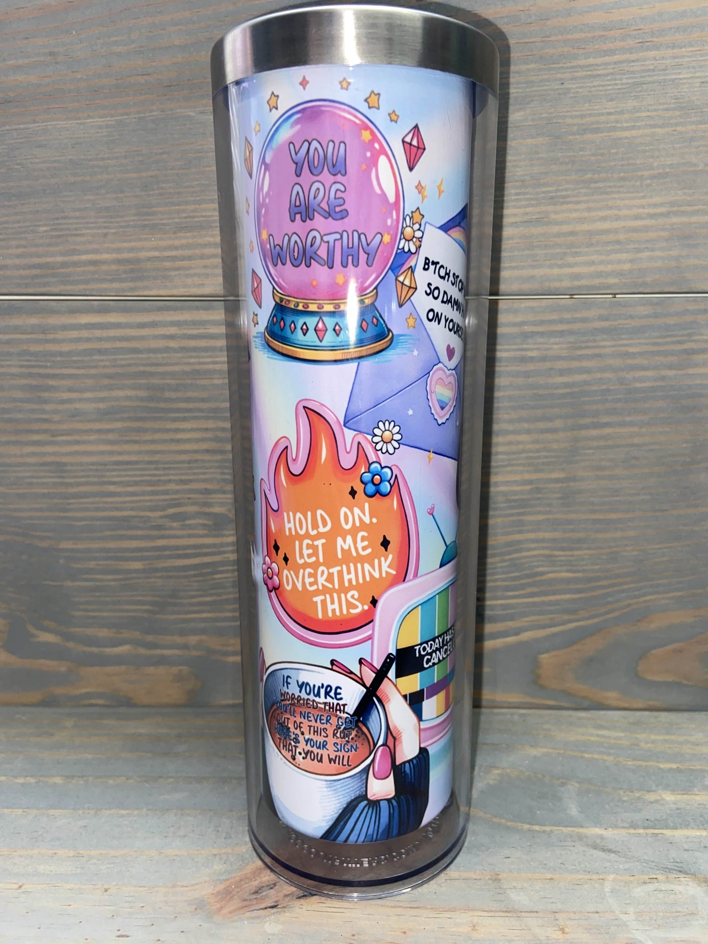 ❄️✨ Ready-to-Fill 20 oz Snowglobe Tumblers! ✨❄️without handle