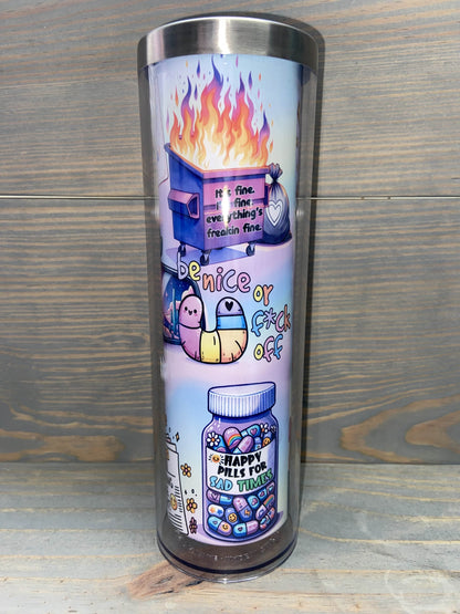 ❄️✨ Ready-to-Fill 20 oz Snowglobe Tumblers! ✨❄️without handle