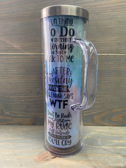 ❄️✨ Ready-to-Fill 20 oz Snowglobe Tumblers! ✨❄️ with handle